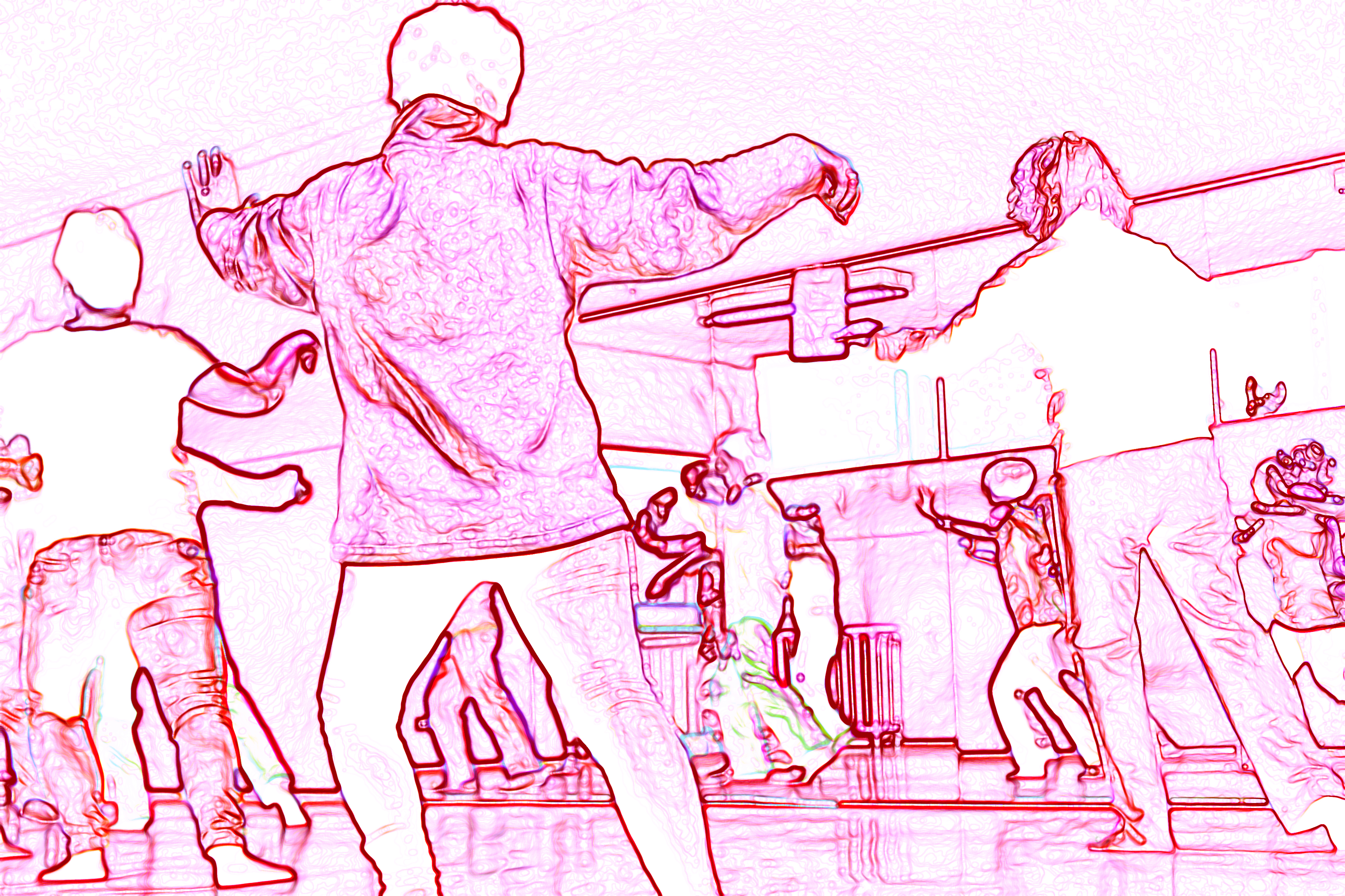 esercizio di tai chi in palestra